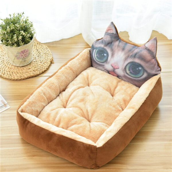 Large Pet Cat  Bed 7Colors Warm Cozy Cat House Soft Fleece Nest. - Image 3